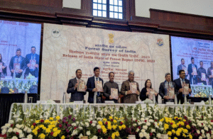 The report contains information on forest cover, tree cover, mangrove cover, growing stock, carbon stock in India’s forests, instances of forest fire, Agroforestry, etc